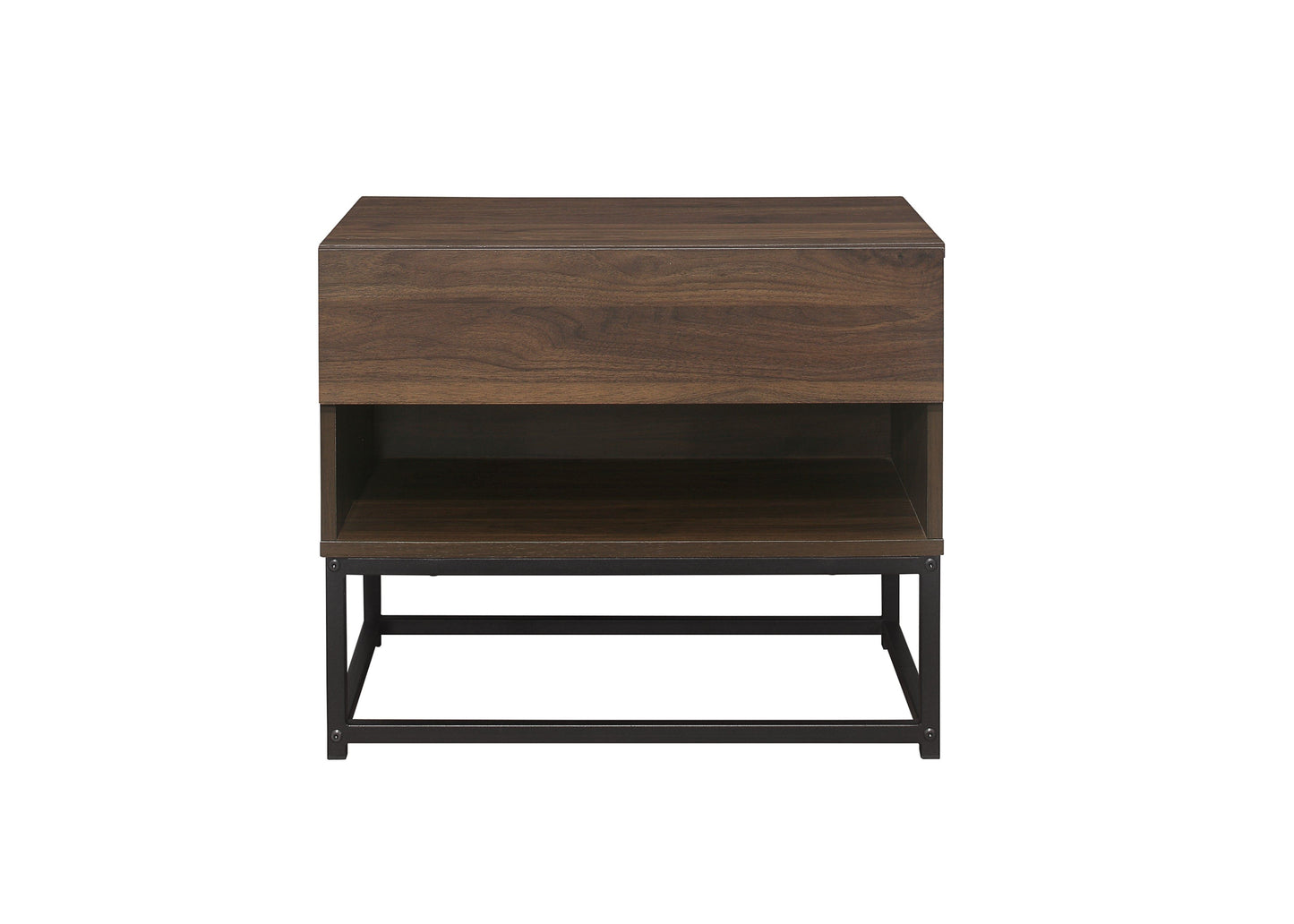 Hermione 1 Drawer Bedside Table - Walnut