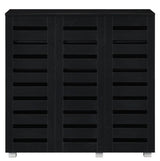 Euston 3 Door Shoe Cabinet - Black