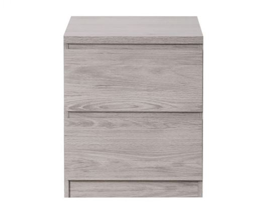 Jackson 2 Drawer Bedside - Grey Oak