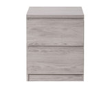 Jackson 2 Drawer Bedside - Grey Oak
