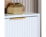 Zara 3 Drawer Fluted Chest - White