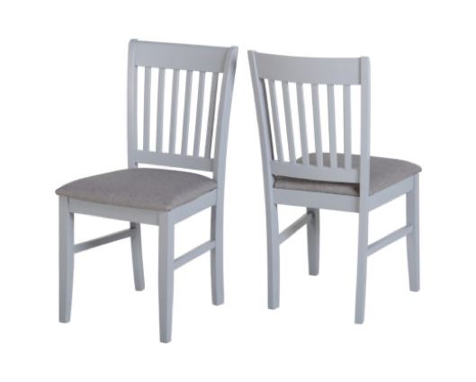 Oakland Extending Dining Set - Grey/Natural Oak/Grey Fabric