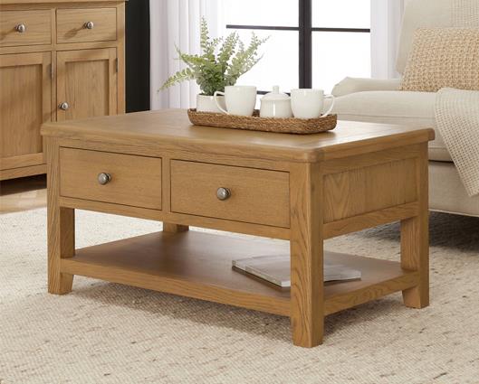 Kingston Coffee Table with 2 Drawers