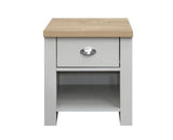 Harper 1 Drawer Lamp Table - Grey