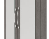 NEVADA 4 DOOR 2 DRAWER WARDROBE - BLACK WOOD GRAIN