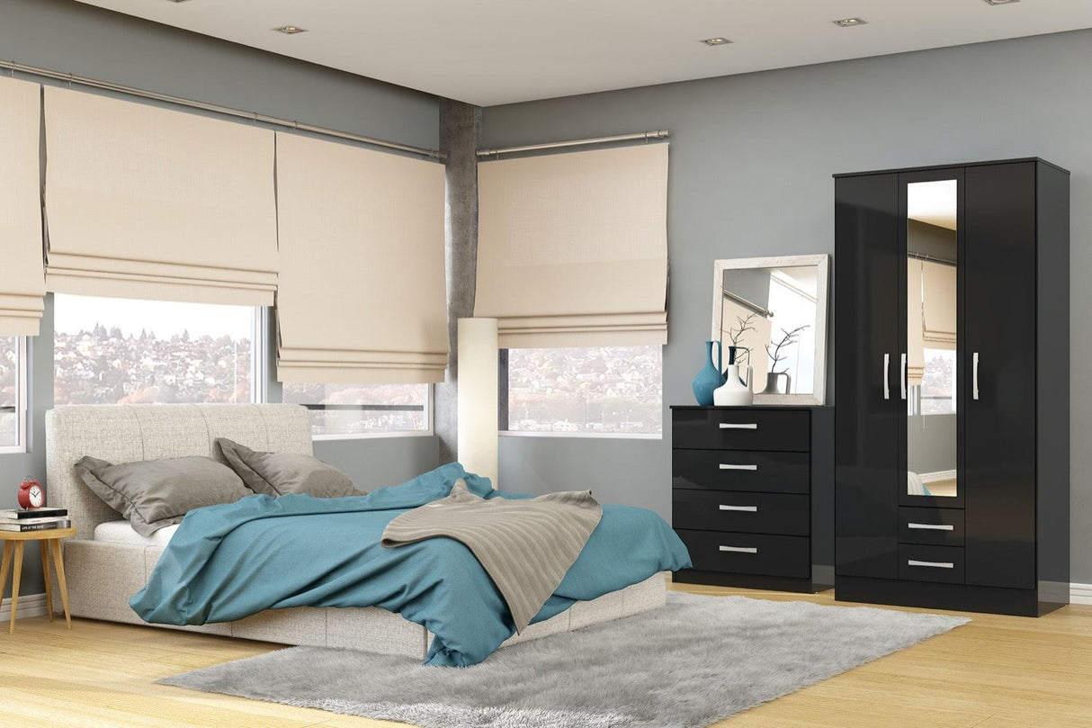 Larz 6 Drawer Chest - Black