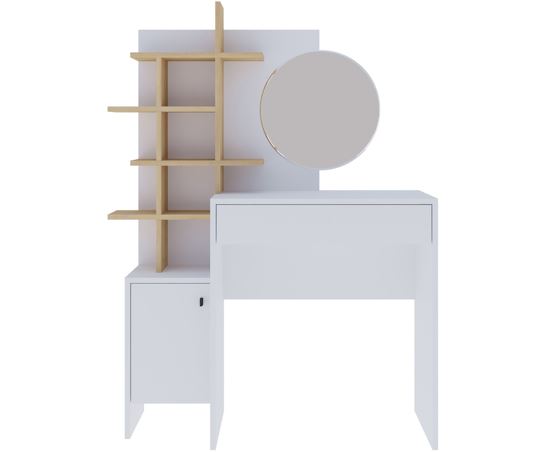 Flint Dressing Table- White & Oak