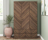 Ciaro 3 Door 4 Drawer Wardrobe- Royal Walnut