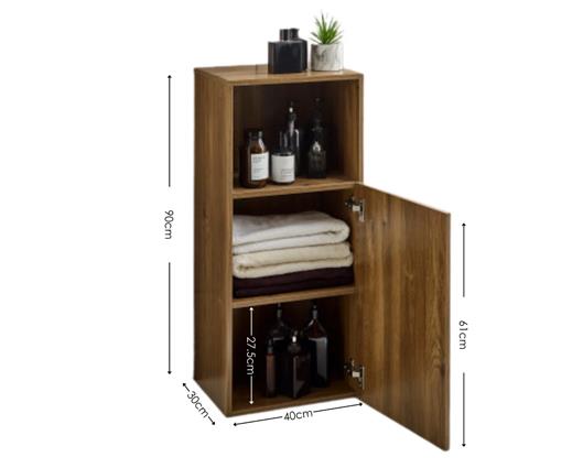 Hampshire Bathroom Storage Cabinet Walnut