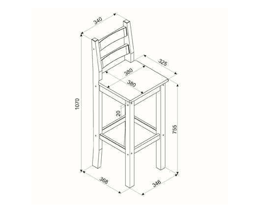 Corona High breakfast bar chair (pair)