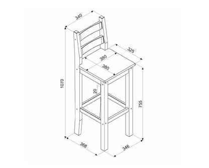 Corona High breakfast bar chair (pair)