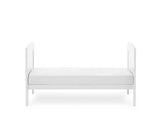 Grady Mini Cot Bed, Under Drawer + Fibre Mattress - White
