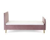 Gwen Velvet Single Bed - Pink
