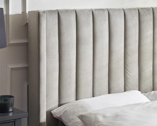 Clara Side Lift Ottoman TV Bed Light Grey - Super King