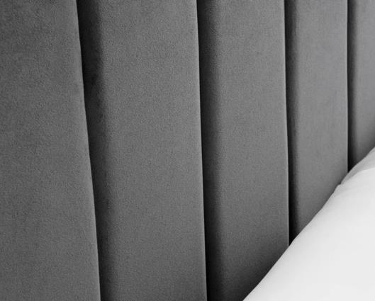 Rosa Velvet Bed in a Box Grey - Small Double