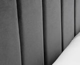 Rosa Velvet Bed in a Box Grey - Small Double
