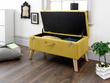 Maisie Large Storage Ottoman-Mustard