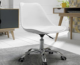 Okeli Swivel Office Chair White