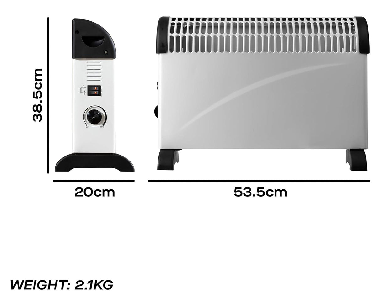 Daewoo White Convector Heater 2000W