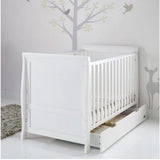 Seren Cot Bed + Breathable Mattress - White