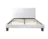 Berlin Small Double Bed - Steel Crushed Velvet
