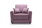 Owen Velvet Single Sofa Bed - Pink