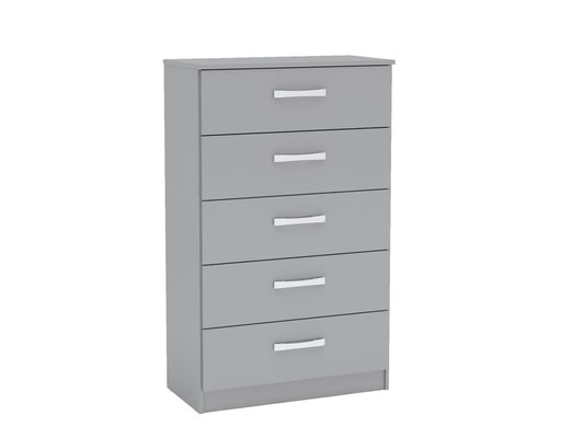 Larz 5 Drawer Chest - Grey