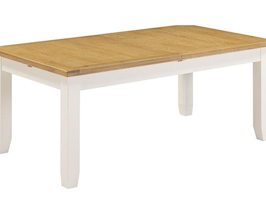 WINDSOR LARGE EXTENDING DINING TABLE - IVORY/OAK