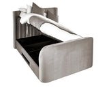 Clara Side Lift Ottoman TV Bed Light Grey - Super King