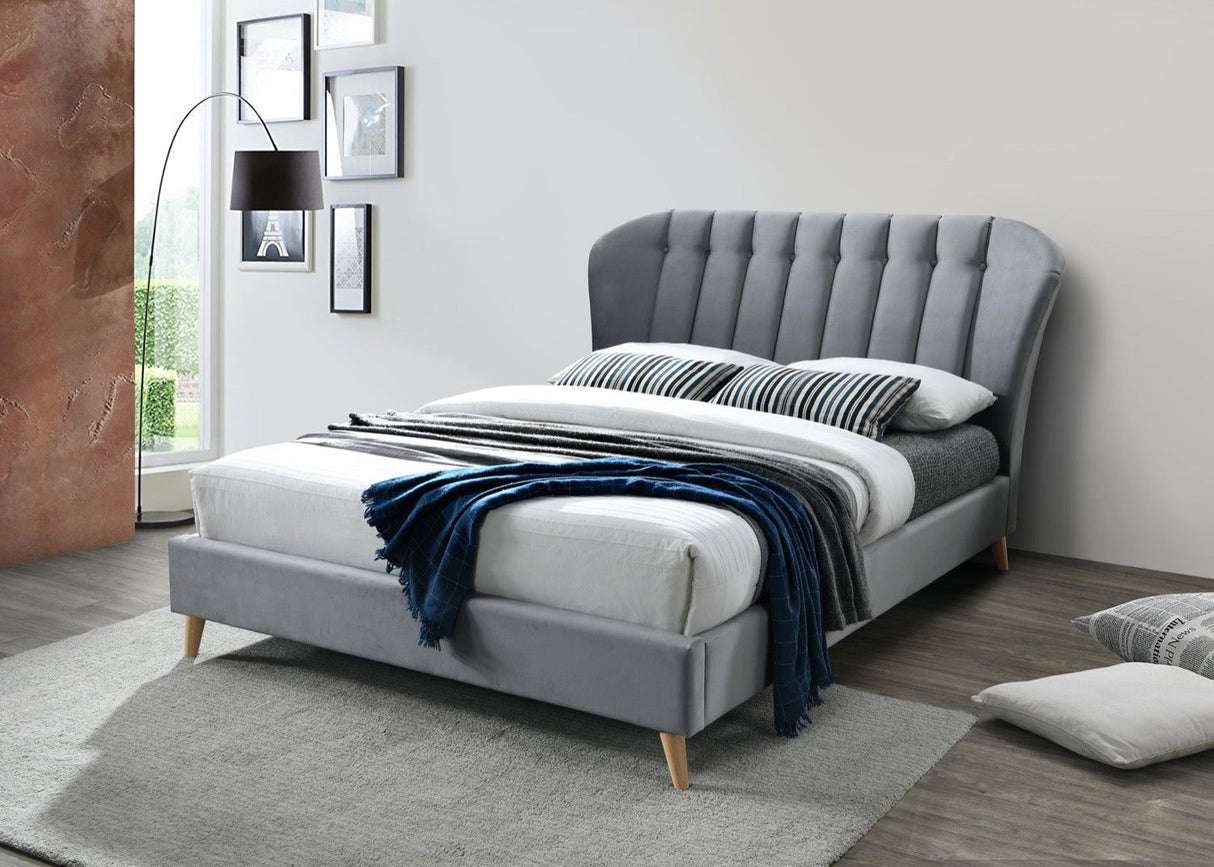 Elm Small Double Bed - Grey