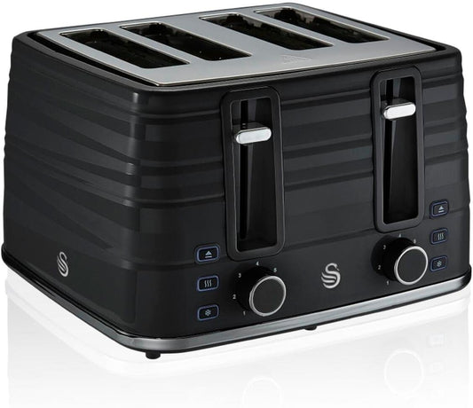 Swan 4 Slice Symphony Toaster - Black