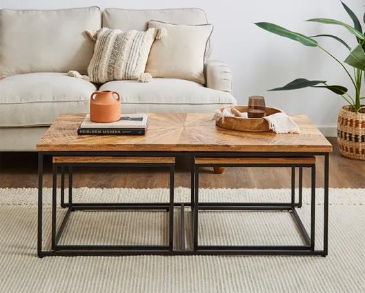 Theodore Oak Nesting Coffee Tables