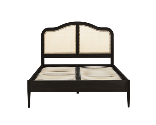Leonie Rattan Double Bed - Black
