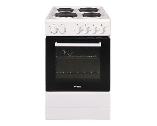 Esatto ESAT50EW 50cm Single Cavity Electric Cooker with Solid Plate Hob