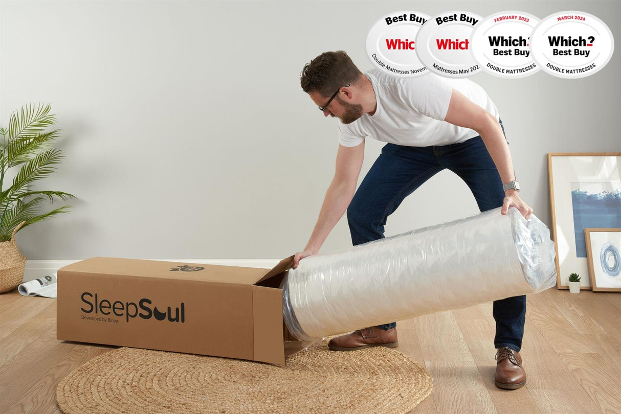 Roll Up Heaven 1000 Pocket Sprung Coolgel Mattress (25cm Depth) - Double