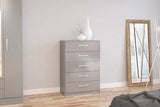 Larz 5 Drawer Chest - Grey