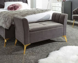 Phoebe Ottoman Storage Bench-Grey