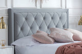 Woodbury King Bed with Drawers - Grey