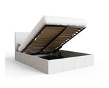 King End Lift Ottoman Bed-White