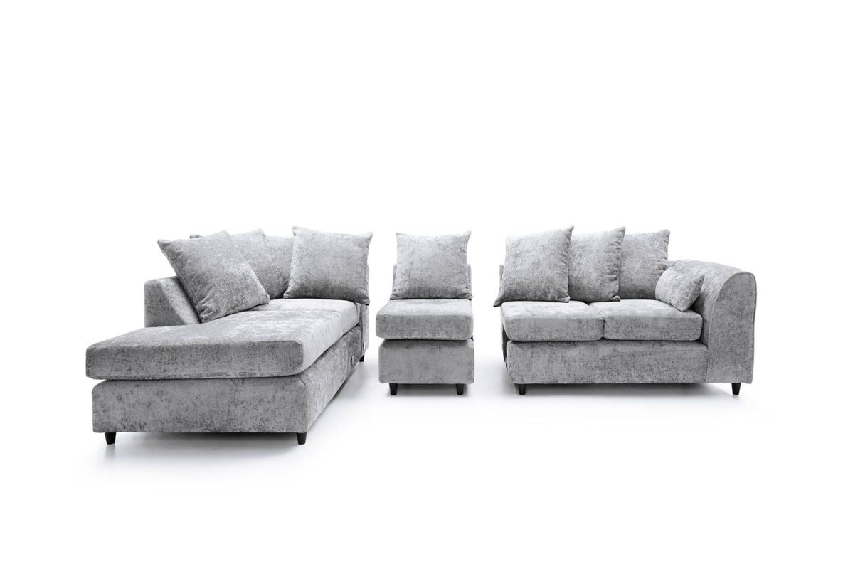 Heidi Left Hand Facing Corner Sofa Plus - Light Grey
