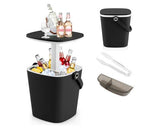 COSTWAY 15L Outdoor Pop up Ice Bucket Table