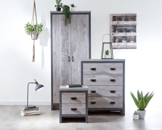 Baxter 3 Piece Bedroom Set-Grey