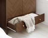 Herringford 2 Door 1 Drawer Wardrobe - Walnut