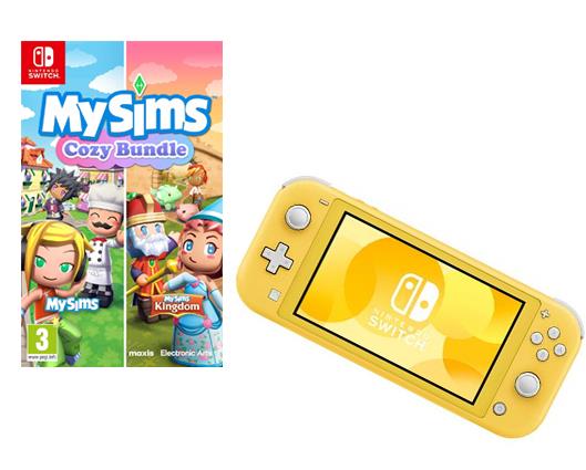Nintendo Switch Lite Yellow Console with MySims: Cozy Bundle