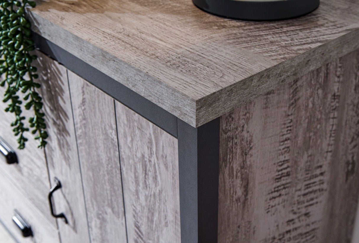 Baxter 2 door 3 drawer sideboard grey