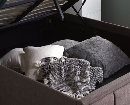 Hannover Ottoman King Bed - Grey