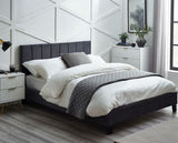 Rosa Velvet Single Bed - Grey
