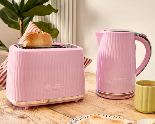 Russell Hobbs Eden 2 Slice Toaster & 1.7L Kettle Pink