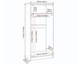 MALVERN 2 DOOR WARDROBE - WHITE