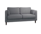 Cora 2 Seater Cushion Back Sofa- Light Grey